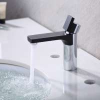 Chinese star product Faucet deck mounted Luxury Black Color Cold And Hot Deck Mounted UPC Sink basin tap faucet